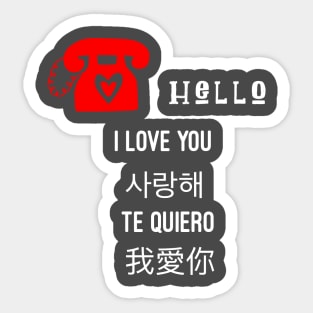 Hello, I love you Sticker